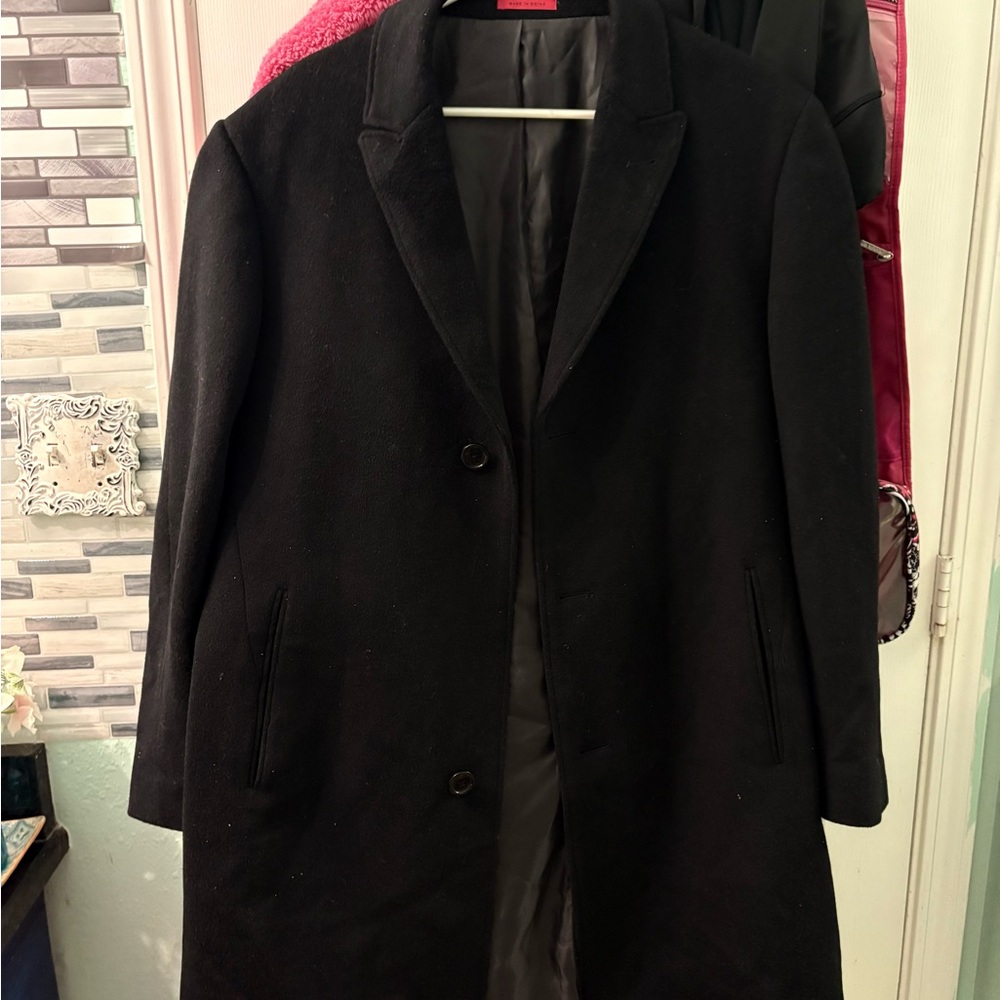 Calvin Klein Black and Red Coat